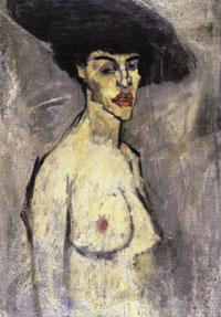 Amedeo Modigliani Nude with a Hat (recto) France oil painting art